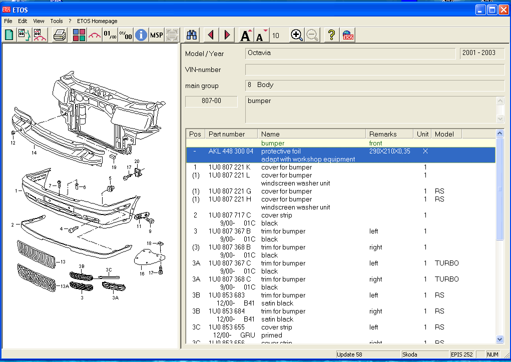 Audi Volkswagen (VW) Seat & Skoda Electronic Parts Catalogue (EPC)